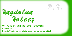 magdolna holecz business card